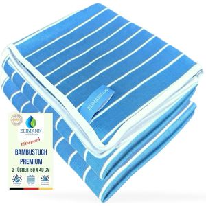 TZF-Lot de 3 Chiffons en Fibre de Bambou à Vaisselle de Nettoyage pour Une Brillance Impeccable sans Traces ni Peluches dans la Maison, au Bureau et Autour de la Voiture. - Neuf