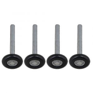 2set porte de garage nylon allonge roue à rouleaux noir - Neuf