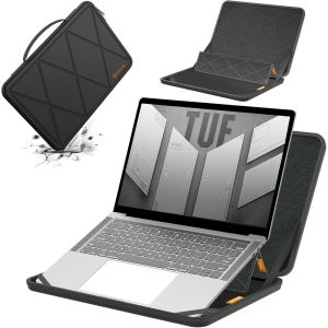 Ms89 Housse De Protection En Eva Rigide Avec Support Compatible Pour 15,6 Pouce Asus Tuf Gaming F15/A15,Pour Tuf Dash F15 2022/2021,16 Pouce Tuf Gaming A16 2024/2023,Zenbookpro 16X Oled Ux7602 - Neuf