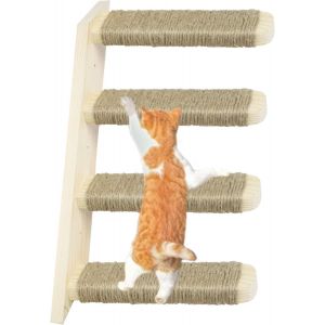 Escalier Pour Chat Marches D'escalade Chat En Bois Massif Avec Support Mural Mur Monté Chat Escalade Échelle Chaton Meubles Jouer Arbre Bois Escalier Cadre, Facile À Installer - Neuf