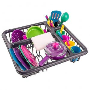 1pc Cuisine Jouets Portatif Color&eacute; Dr&ocirc;le Durable Mini Ustensiles En Plastique Jouets - Neuf