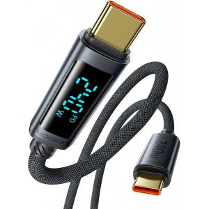 KALANKA-C&acirc;ble USB C vers USB C 240W, 2M Charge Rapide PD3.1 avec &Eacute;cran LED Dynamique & E-Marker, Compatible pour MacBook/iPhone 17 Pro Max/16/16 Pro Max/15 S&eacute;rie | Transfert 480Mbps & CarPlay - Neuf