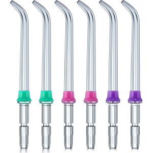Chenquansarl-Jet Dentaire Remplacement Classique Tips Jet D'eau Dentaire Accessoires De Buse Pour Flossers &Agrave; Eau Waterpik (Comme Le Wp-100) Et Autres Irrigants Buccaux (6 Pi&egrave;ces) - Neuf