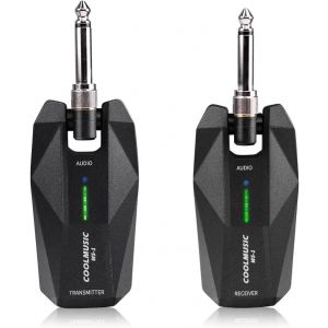 lbgwp60-Coolmusic Ws1 Système De Guitare Stéréo Sans Fil 5,8 Ghz Avec Pr s D'Instrument 1/4"" Et 1/8"", Rechargeable Pour Guitare, Clavier, Basse - Neuf