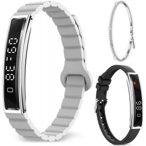 16.5g Montre Connectée Homme Femme avec Podometre Cardiofrequencemetre Montre Sport Etanche Cycle Menstruel Suivi Sommeil Calories, Montre Sport Smartwatch pour Android iOS 2 Bracelets - Neuf