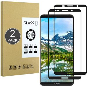 SJZG-&Agrave; Couverture Compl&egrave;te Film Compatible Avec Huawei Mate 10 Pro[Noir],[Plein &Eacute;cran Coll&eacute;][Anti-Rayures] Housse De Protection En Verre Tremp&eacute; Premium 9H, Pour Huawei Mate 10 Pro - Neuf
