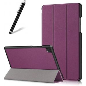 ELVORIX-Coque pour Samsung Galaxy Tab A7 2020 10.4 T500/T505/T507,&Eacute;tui Cuir &agrave; Rabat Mince L&eacute;ger avec Support Pliable,R&eacute;glable Multi-Angle B&eacute;quille Folio Flip Tablette Housse,Violet - Neuf
