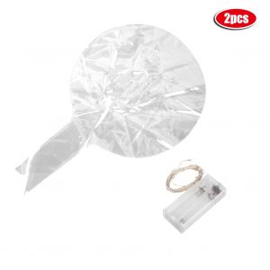 HJLIAN Ballon transparent lumineux a LED, decoration de fete d'anniversaire et de Noel (2 pieces) - Neuf