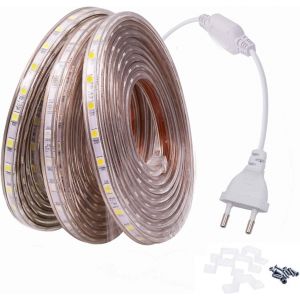 Ruban À Led 2m Blanc Froid,Bande Lumineuse 220v 230v,60 Leds/M Strip,Étanche Ip65 - Neuf