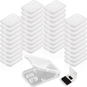 Pial-40 Pièces Étui Carte Sd,Durable Boîte Micro Sd,Pour Stockez Et Protégez Les Cartes Sd/Tf De La Poussière Et Des Chocs (2 Compartiments Pour Cartes) - Neuf