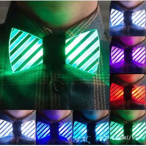 Cravate Led, N?Ud Papillon Lumineux N?Ud Papillon Led N?Ud Papillon Lumineux Réglable, N?Ud Papillon Fantaisie 7 Couleurs Lumineuses Led N?Uds Papillon - Neuf
