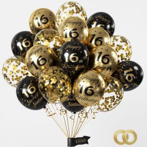 AYUHR-Decoration Anniversaire 40 ans, 15pcs 12"" 40 Ans Décoration Anniversaire de Fête en Bleu Or, Ballon Anniversaire Kit Ballon Or Bleu, Deco Anniversaire pour 40 ans Anniversaire Garcon Fille Femm - Neuf