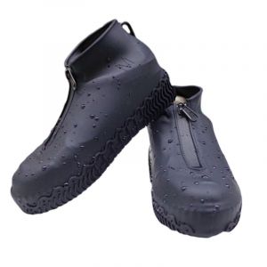 (Noir, L) Couvre-Chaussures Imperméables, Réutilisables En Silicone Avec Semelle Renforcée Antidérapante Pour Les Jours De Pluie Et De Neige Pour Hommes Et Femmes - Neuf