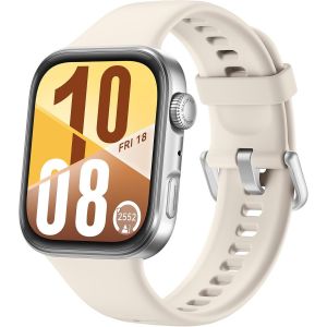 Watch Fit 4 Montre Connectée, 100+ Modes D'Entraînement, Ultra-Fine, Tracker D'Activité, Ios Et Android, Autonomie De La Batterie Jusqu'À 10 Jours, Gps, Garantie Prolongée De 6 Mois, Blanc - Neuf