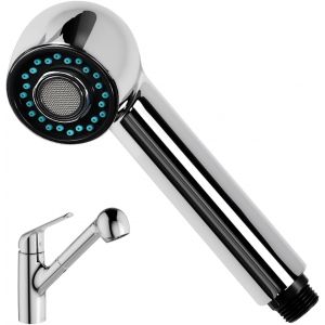 JGD-Pomme de Douche G1/2"", Douchette Douche Salle de Bain avec 2 Modes, Douchette Evier Cuisine avec Mousseur, Douchettes de Remplacement Mitigeur Cuisine, pour Toilette Evier Lavabo, Argent - Neuf