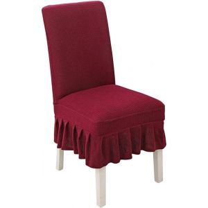 Ensemble de 4 étirer housses de chaise, amovible et lavable, rouge - Neuf