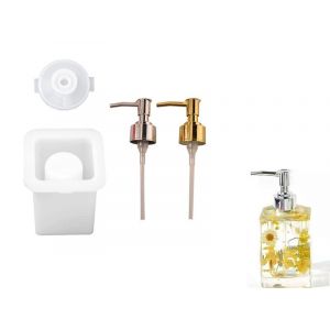 Moule en silicone pour flacon de parfum en r&eacute;sine avec distributeur de savon - Neuf