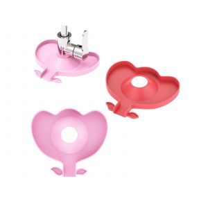 Tapis De Robinet De Cuisine En Silicone, Bac R&eacute;cup&eacute;rateur De Gouttes Pour &Eacute;vier, Lot De 2, Rose Et Rouge - Neuf