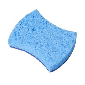 Éponge à récurer en cellulose anti-rayures, double face pour la vaisselle de cuisine - Neuf