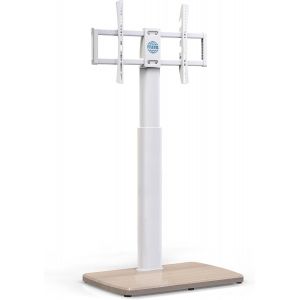 Support Tv Sur Pied Avec Pied En Bois Pour Tv Ecan De 32 À 70 Pouces,Pied Pour Tv Pivotant 60 Degrés Et Réglages En Hauteur Jusqu'À 40 Kg Vesa 600 X 400 Mm Gestion Des Câbles - Neuf