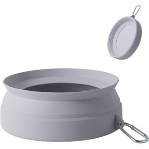 Kalanka-Voiture Pliant Bol En Chat/Chien, Bol En Silicone Pliable, Conception Anti-D&eacute;bordement Sur Le Dessus Du Bol, Faciles &Agrave; D&eacute;plier Et Replier,Articles De Voyage Pour Chiens Et Chat (Couleur Gris - Neuf