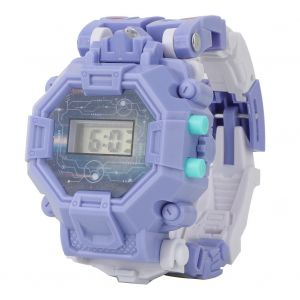 Montre-Bracelet Transformable Pour Enfant, Jouet Electronique Robot (Violet) - Neuf