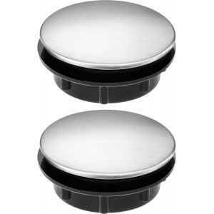 Cache-trou de robinet d'évier, cache-trou de robinet de cuisine, acier inoxydable, pack de 2 (2,5 à 3 cm de diamètre) - Neuf