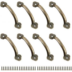 8 Tire la poignée de Meubles, Poignée de Porte Bouton Rustique entraxe Poignée en Alliage de Zinc pour la Cuisine, la Porte de Grange abri de Jardin (100MM) - Neuf