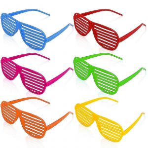 Lunettes De Soleil De F&ecirc;te De Couleur N&eacute;on Pour Enfants, 6 Lunettes De Soleil De F&ecirc;te De Nouveaut&eacute; En Plastique, Lunettes De Costume De D&eacute;guisement- - Neuf