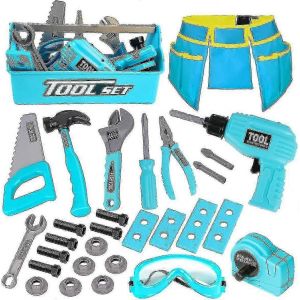Coffret D'outils Pour Enfants : 30 Jouets De Simulation Avec Ceinture &Agrave; Outils, Perceuse &Eacute;lectrique Et Bo&icirc;te &Agrave; Outils De Construction Pour Tout-Petits Gar&ccedil;ons. - Neuf