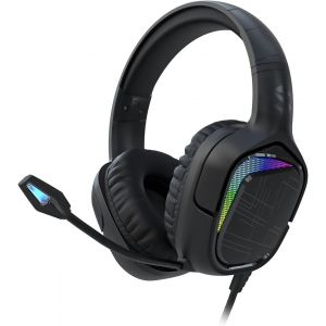 JFKJG-Casque Gamer pour PC, PS4, PS5, Xbox, Switch, Casque Gaming avec Micro Ultra-Clair Pliable, Pilotes Dynamiques de 50mm, Coussinets d'oreille &agrave; Isolation Sonore, Commandes en Ligne - Neuf