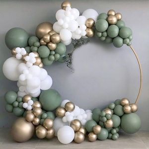 Kit de guirlande de ballons (139 pi&egrave;ces) pour d&eacute;coration d'anniversaire, mariage ou baby shower - Couleur verte - Neuf