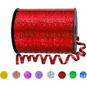 CAUC-Ruban Rouge Ballon,Ficelle pour Ballon,500 Yard Cadeau Rubans Laser Curling,Fil Ballons Anniversaire pour D&eacute;coratif Cadeau Accessoire de D&eacute;coration & Bricolage Et Ballon Mariage Anniversaire - Neuf