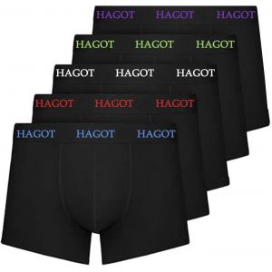 Boxers Homme Lot De 5,Boxers Pour Hommes Avec Ceinture Élastiqu,Slip Homme Coton,Homme Calecons Hommes Noir,Boxers Respirants Et Doux - Neuf