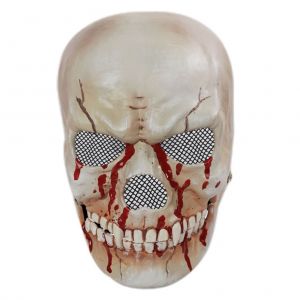 Masque De Squelette D'halloween Avec Bouche Mobile, Accessoire De Deguisement Pour Fete D'halloween - Neuf