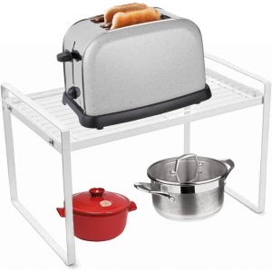 Organiseur De Placard De Cuisine &Eacute;tag&egrave;re De Bureau En M&eacute;tal &Eacute;tag&egrave;res De Rangement Multifonctionnel Pour Garde-Manger,Chambre Et Salle De Bain-33 X 21 X 18,5 Cm. - Neuf
