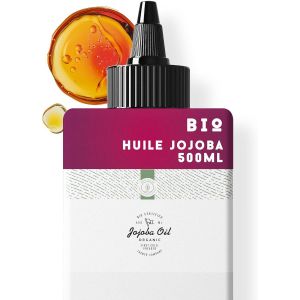 Cmwx-500ml Huile De Jojoba Bio, Press&eacute;e &Agrave; Froid, Pure - Soin 100% Naturel Pour Peau, Cheveux, Barbe - Bouteille En Plastique V&eacute;g&eacute;tale - Embouteill&eacute;e En France - Neuf