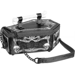 Ifeng Halloween Cercueil Sac &Agrave; Main De Cr&acirc;ne De Motifs Gothiques Sacs Pour Les Femmes Halloween Sac &Agrave; Main Et Sacs &Agrave; Main Avec La Forme Du Cr&acirc;ne Poign&eacute;e De Cercueil Sac - Ya - Neuf