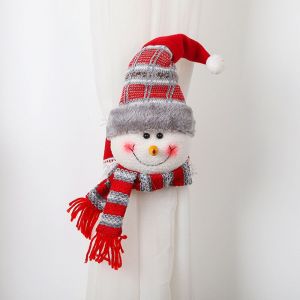 Ensemble De 1 De No&euml;l Embrasses De Rideaux&iquest;A&iquest;Bonhomme De Neige, Santa Claus Rideau De Boucles Retenues De Garantie De No&euml;l Rideau Boucle Les Clips De Porte Clip Rideau D&eacute;cor R&eacute;glable Rideau De Sangle - Neuf