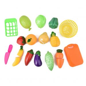 1 jeu de jouets de cuisine en plastique pour enfants (type fruits et legumes) - Neuf