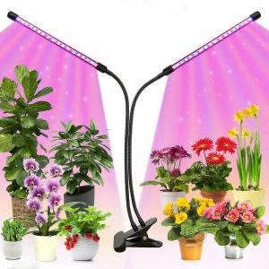 Lampe De Croissance Pour Plantes D'int&eacute;rieur, Lampe Led &Agrave; Spectre Complet, Minuterie 3/9/12 H, 10 Niveaux D'intensit&eacute;, 3 Modes D'&eacute;clairage - Neuf