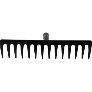 CHECARZHN--NO1-Râteau De Jardin | Râteau Métallique En Acier Avec 12 Dents Robustes Pour Ratisser Et Travailler La Terre | Outils De Jardin Et De Jardin En Couleur Noire | Dimensions 300 Mm. - Neuf