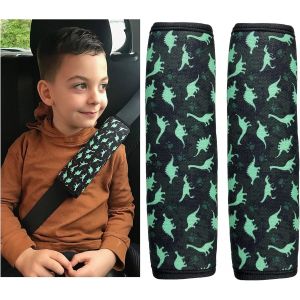 Ershi-2x Dino Dinosaures Protecteur De Ceinture De Sécurité Pour Ceinture De Sécurité Coussin D'épaule Coussin D'épaule Sièges D'a[5 - Neuf