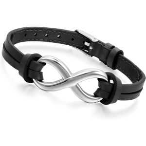 Eryi-Bracelet Amour Infini Manchette Réglable Pour Homme Femme,Bracelet Couple Chaîne En Zircon Brillant Et De Symbole D'infini - Neuf