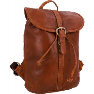 LETNERNY-Bennett Sac À Dos En Cuir Pour Femme Sac À Dos De Ville Étanche 12 L Vintage, Cognac, 29 X 35 X 13 Cm - Neuf