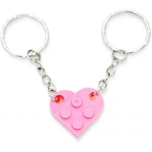 KAL-Porte Cl&eacute; Coeur Petit, 2Pcs Porte-Cl&eacute;s Porte Cl&eacute; Coeur Couple,Ensemble Porte-Cl&eacute;s Coeur, D&eacute;corations Coeur Assorties, D - Neuf