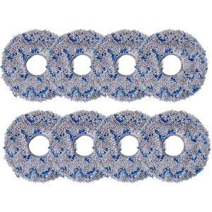 Lot de 8 serpill&egrave;res de rechange compatibles avec ECOVACS DEEBOT T30 OMNI/ T20 OMNI/ X1 Turbo/ X1 OMNI/X1 E OMNI/T10/T10 PLUS/X2 OMNI/ X2 COMBO serpill&egrave;re et lavable - Neuf