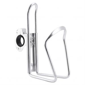 Portable En Aluminium V&eacute;lo Eau Boisson Bouteille Support Support Cage Avec Lampe Argent - Neuf