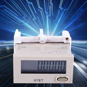 Compteur totalisateur electrique numerique H7ET-NFV1 110-220 V CA avec ecran LCD a 8 chiffres - Neuf