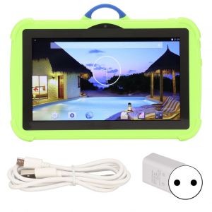 Tablette D'apprentissage Pour Enfants De 7 Pouces, Ecran Tactile Hd Avec Protection Des Yeux, Double Camera, Avec Etui, 100-240 V, Prise Ue Verte - Neuf